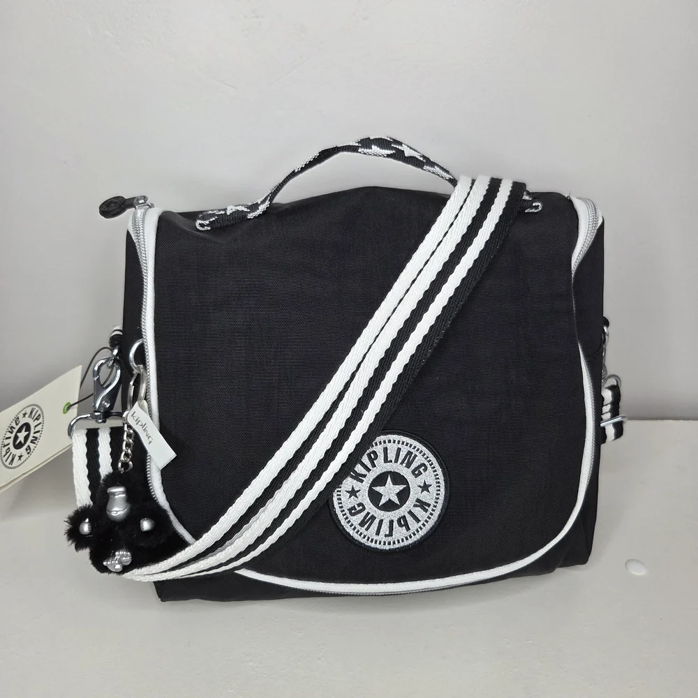 Kipling Kichirou Insulated Lunch Bag Polyamide EVA KI2163 Stars Pop Black NWT - Picture 2 of 8
